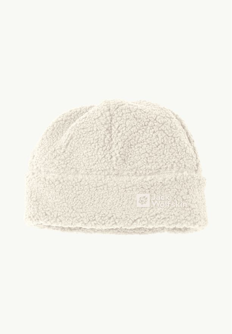 Jack Wolfskin High Curl Beanie in Cotton White-1